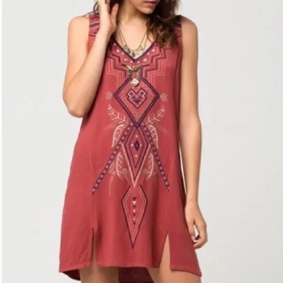 O'Neill | Dresses | Oneill Cynthia Vincent Embroidered Boho Slit Side Sun  Summer Dress Cover Up Xs | Poshmark